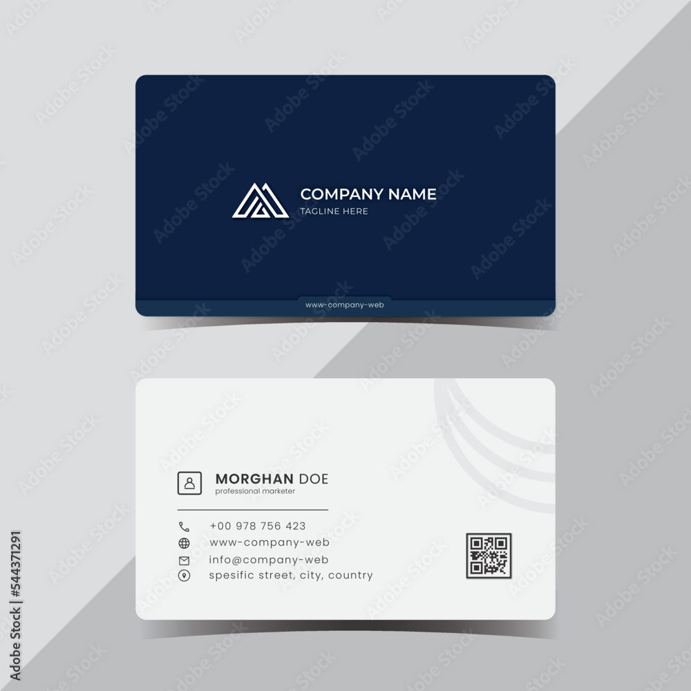 Modern professional blue business card template
Modern professional blue business card template