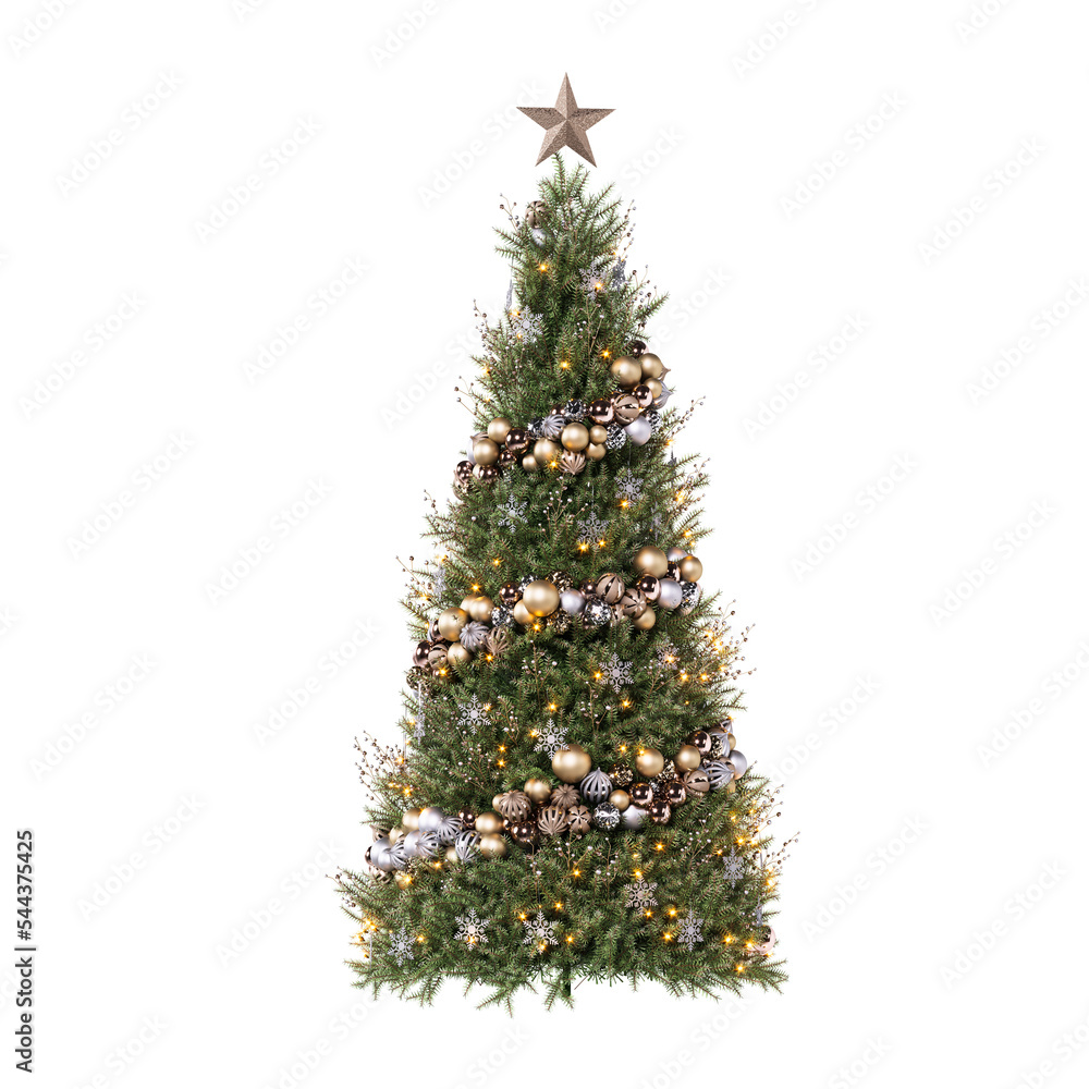 Christmas tree on white background, with clipping path Christmas tree on white background, with clipping path