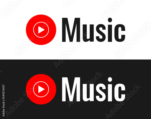 YouTube Music service vector logo.