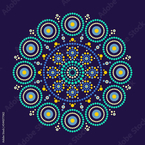 Mandala pattern aboriginal circular design