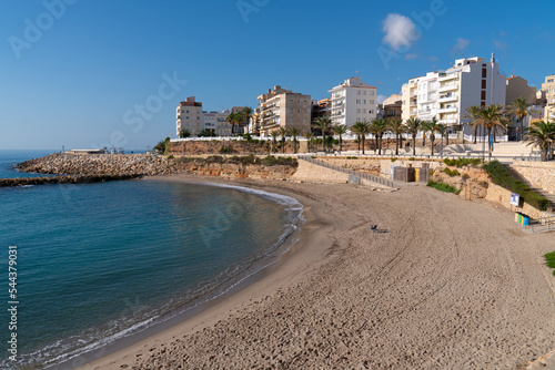 L'Ametlla de Mar Platja de L`Alguer beach north of town Catalonia Spain Costa Dorada © acceleratorhams