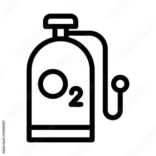 oxygen line icon illustration vector graphic