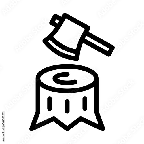 deforestation line icon illustration vector graphic