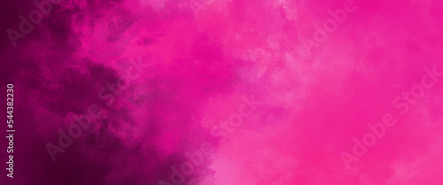 Abstract cosmic fuchsia neon paper textured aquarelle canvas for modern creative design. Bright light pink ink watercolor on black background. Magenta paper texture water color.