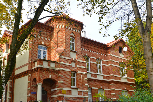 Residential building made of red brick (early 20th century). Kaliningrad, Komsomolskaya street