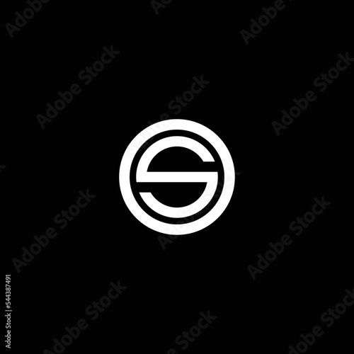 logo letter OS monogram round shape vector design