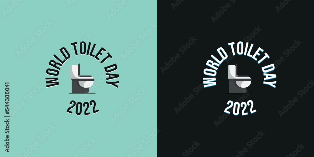 World toilet day 2022 monogram for awareness of cleanliness Stock
