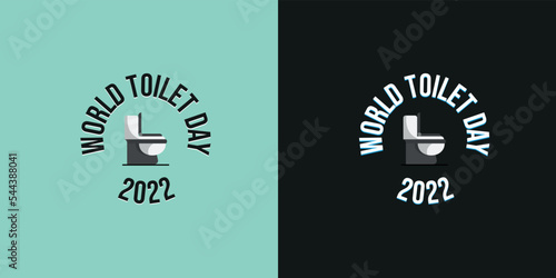 World toilet day 2022 monogram for awareness of cleanliness photo
