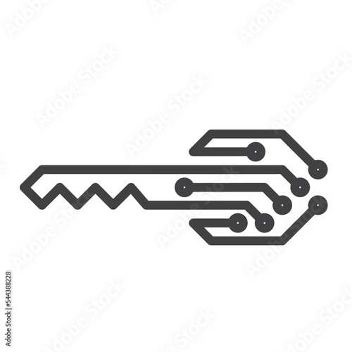 unique digital encryption key icon