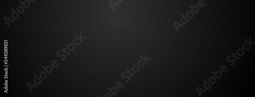 Abstract background with maze pattern in black and gray colors