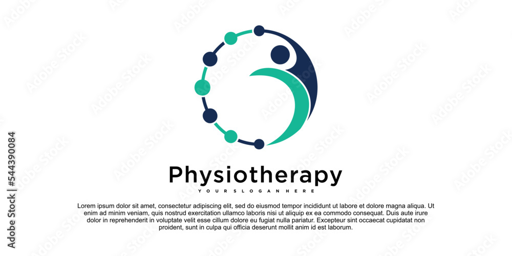 Obraz premium Physio therapy logo for massage and business with unique element concept premium vector