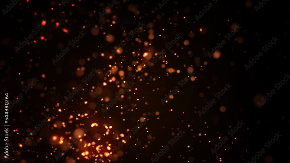 Fototapeta premium 火の粉、火花の背景の背景。タイトルバック