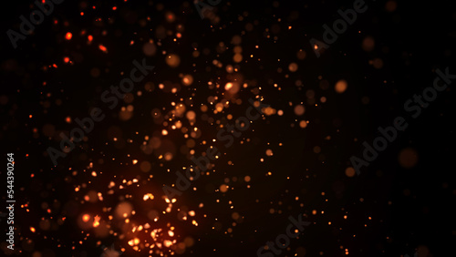火の粉、火花の背景の背景。タイトルバック