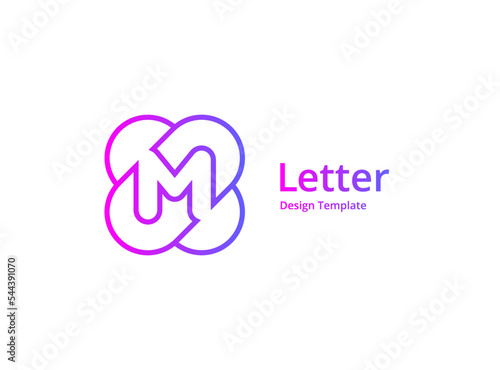 Letter M logo icon design template elements