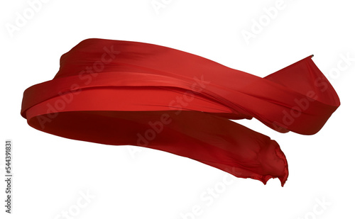 red ribbon isolated on white background