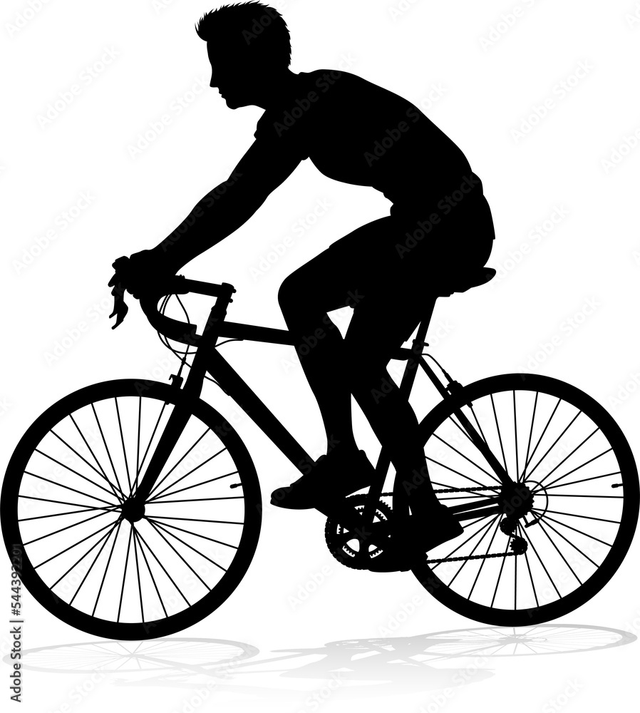 Bike Cyclist Riding Bicycle Silhouette Bike Cyclist Riding Bicycle Silhouette