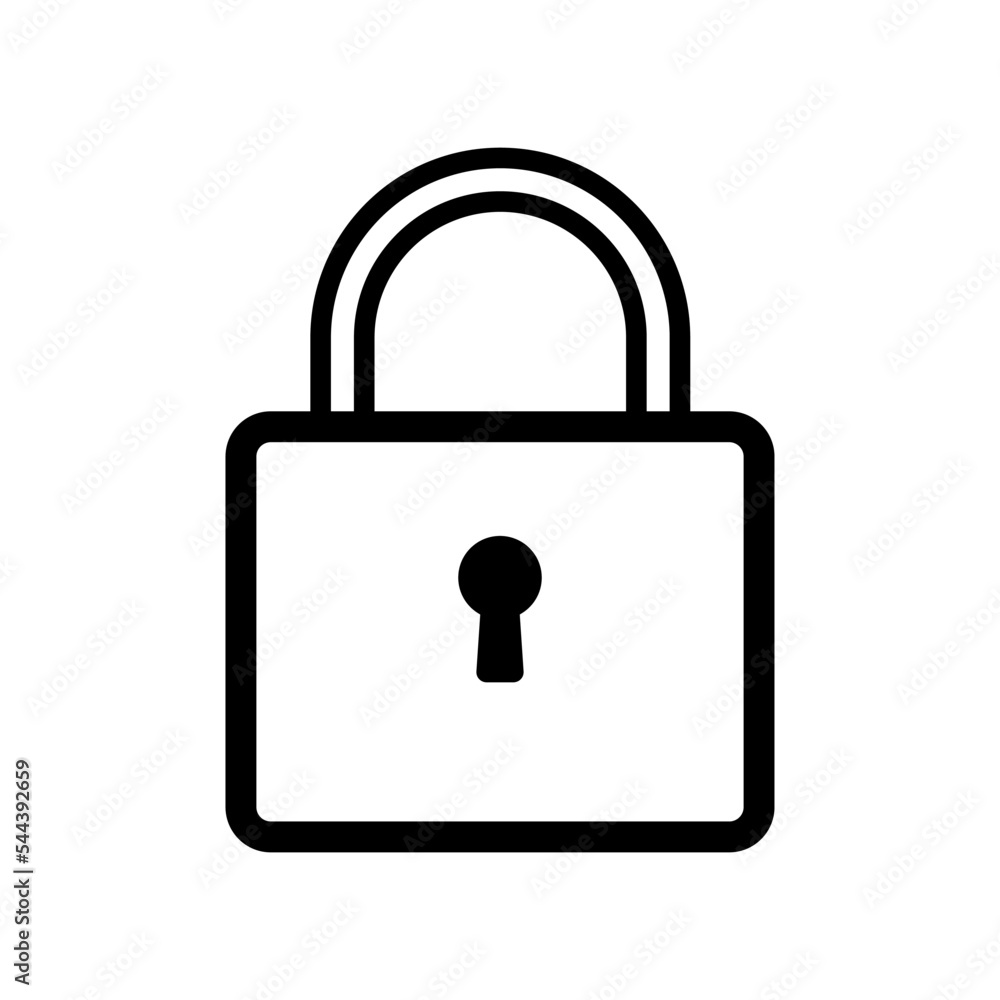 padlock icon in trendy flat design padlock icon in trendy flat design