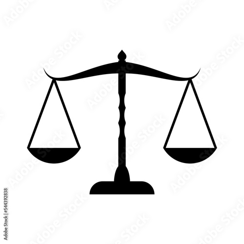 scale of justice icon vector logo template