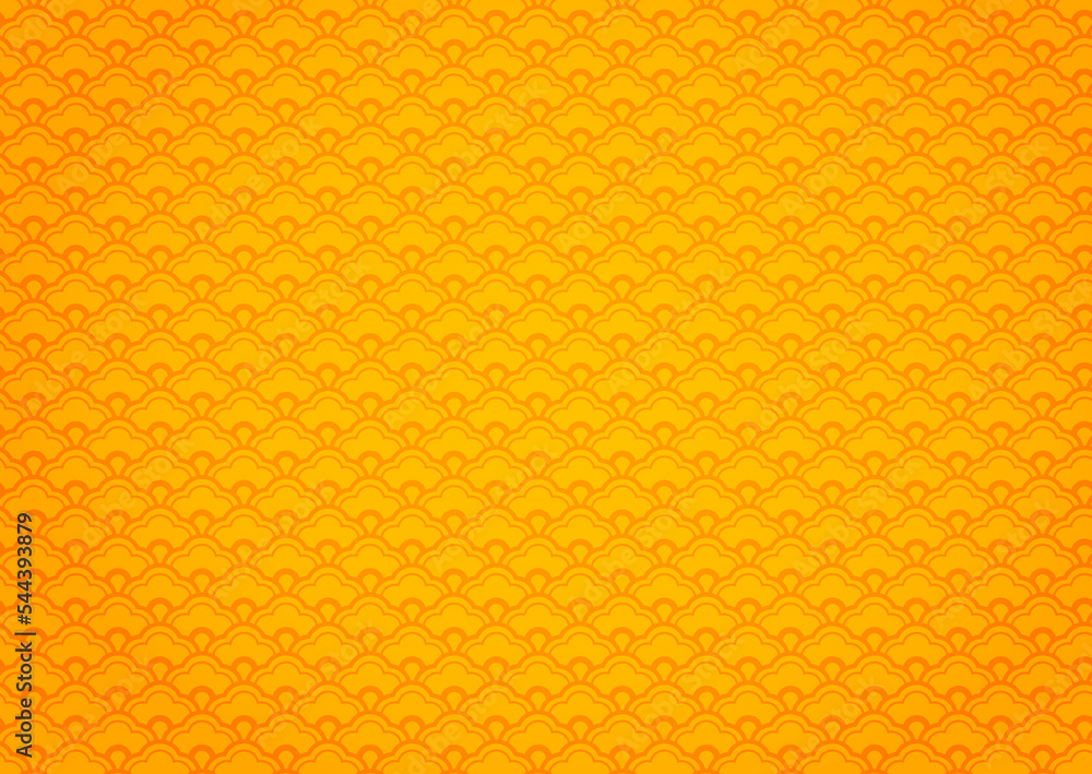 Abstract Chinese pattern royal yellow background