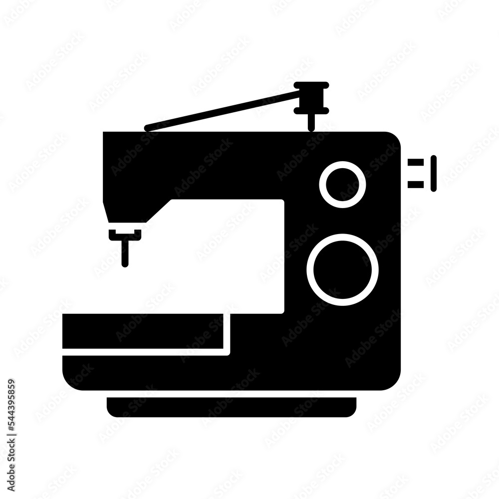 Electric sewing machine line icon color editable Electric sewing machine line icon color editable