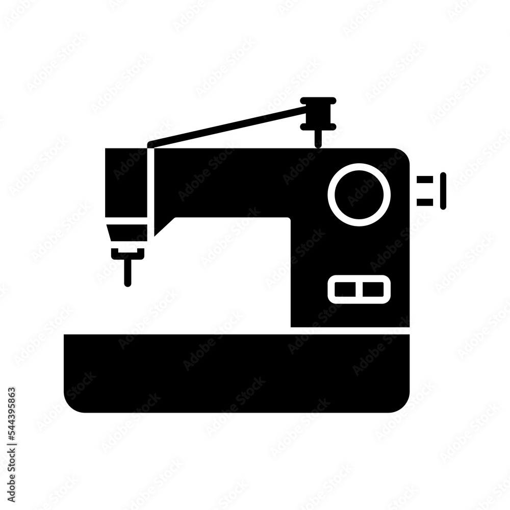 Electric sewing machine line icon color editable Electric sewing machine line icon color editable