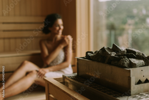 Young woman relaxing in the...