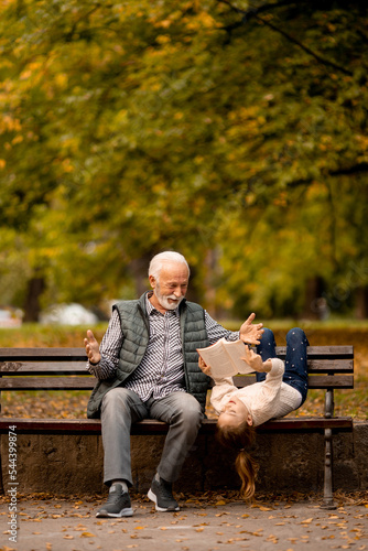 Grandfather spending time w...