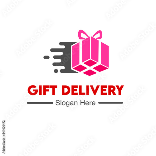 gift delivery logo design concept