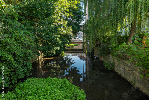 Historic Leine Canal in Goettingen in summer 