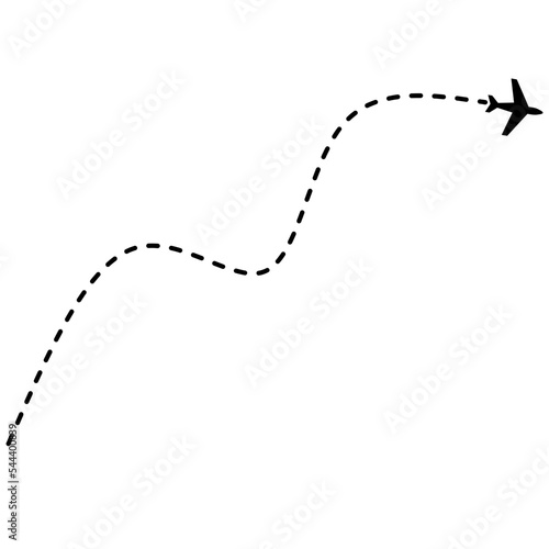 airplane dotted line