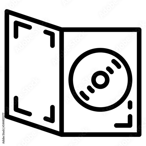 DVD line icon style