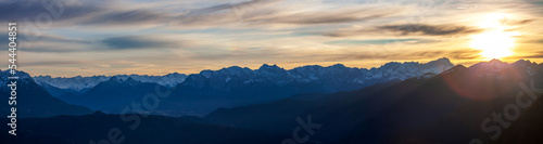 Mountains panoraic view of the alps  © andybe