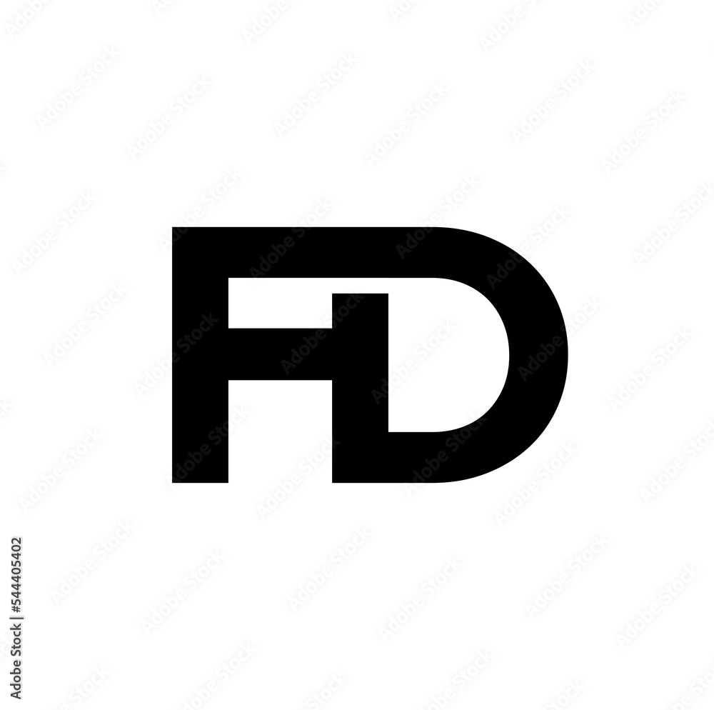 HD typography icon. FHD company monogram. HD typography icon. FHD company monogram.