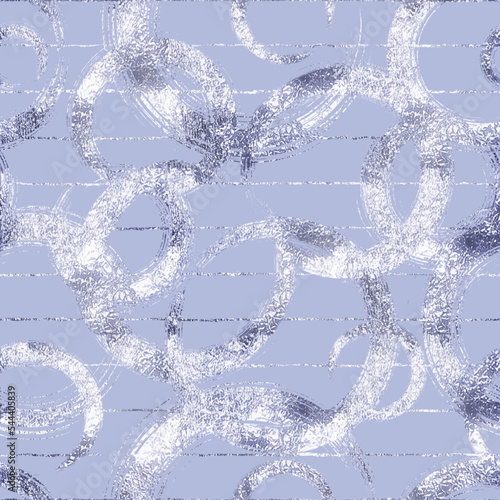 Abstract geometric seamless pattern. Repeat geometry texture blue effect. Repeated circle backdrop. Repeating round background for design print. Circles geo bg. Modern wallpaper. Vector illustration