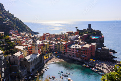 View on the beautifull town of Vernazza, Italy