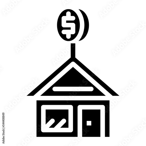 mortgage glyph icon style