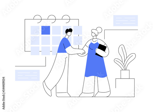 Arrange appointment abstract concept vector illustration.