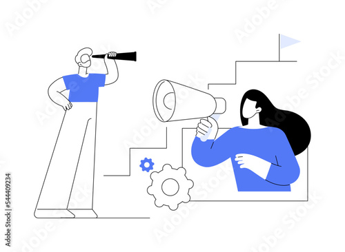 Career advice abstract concept vector illustration.