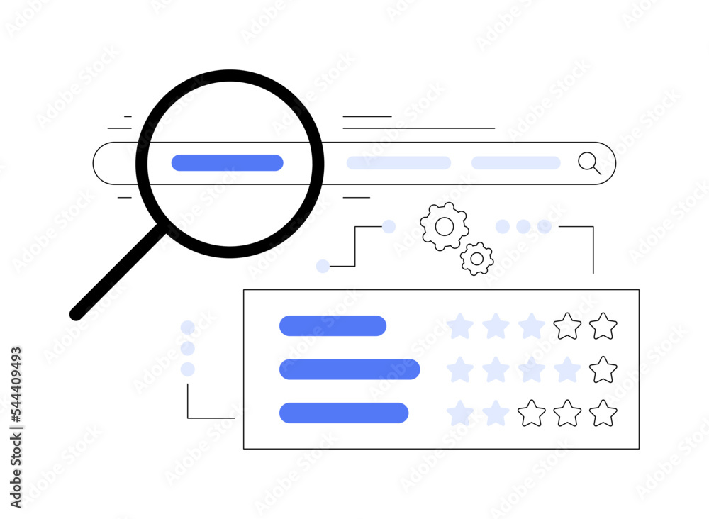 Keyword ranking abstract concept vector illustration. Keyword ranking abstract concept vector illustration.