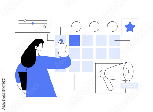 Content plan abstract concept vector illustration.
