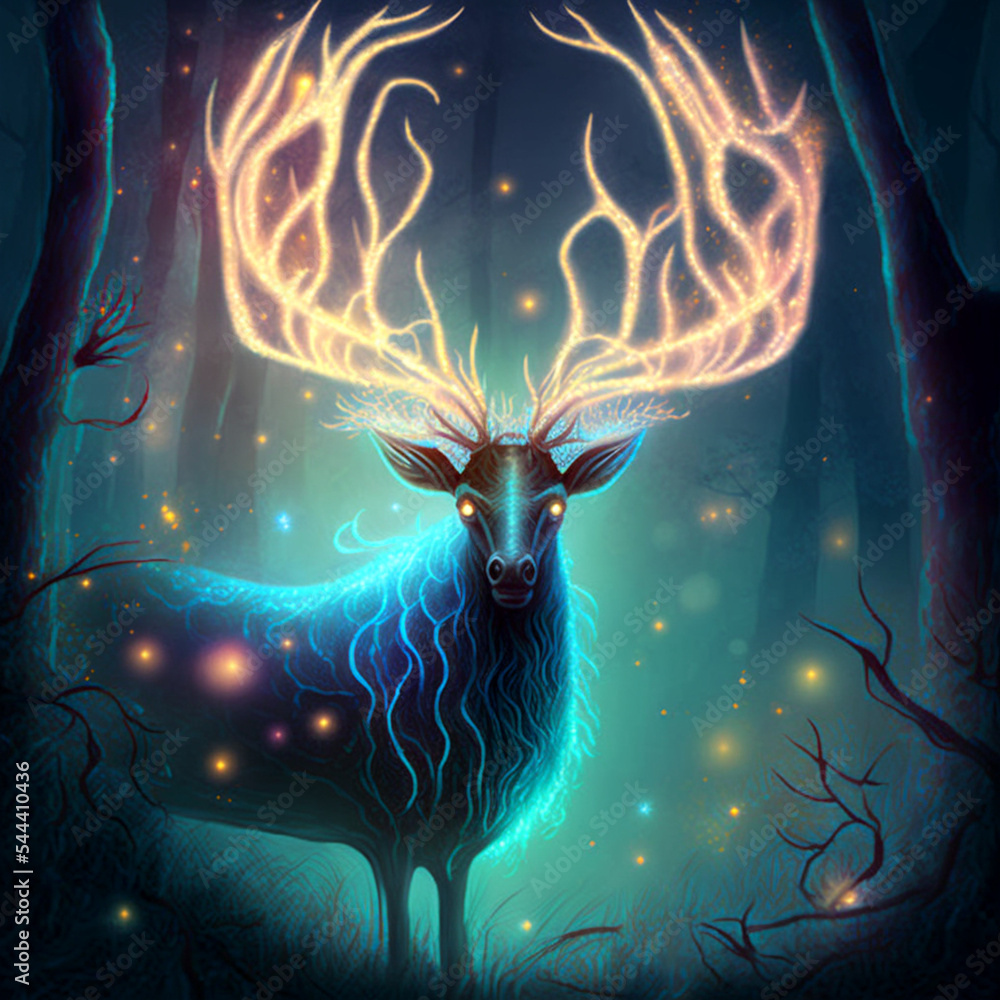 Deer illustration fantasy art