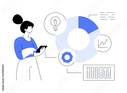 Competitor research abstract concept vector illustration.