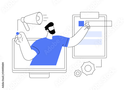Brand communication guideline abstract concept vector illustration.