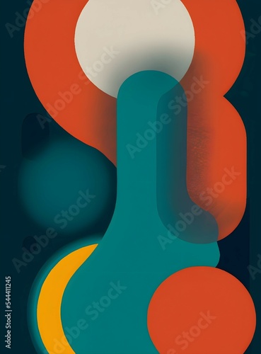 Art posters. Drawings and geometric shapes. Exhibition of painting. Abstract. Antique statues. illustration.