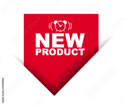 red vector illustration banner new product