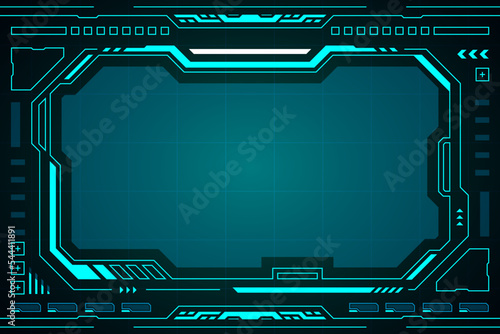 Blue control panel abstract modern technology futuristic interface hud vector design.