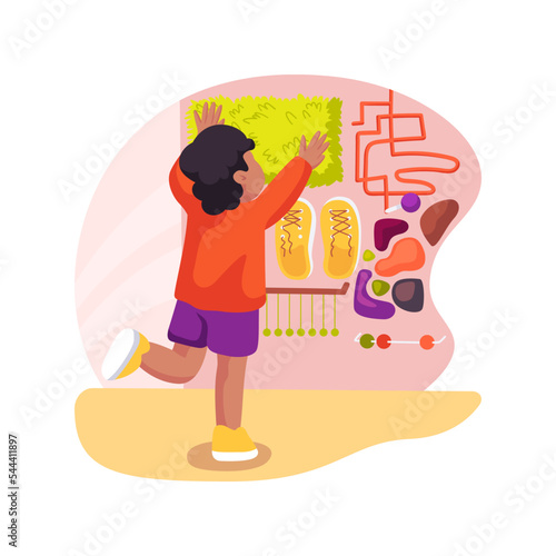 Sensory wall isolated cartoon vector illustration.