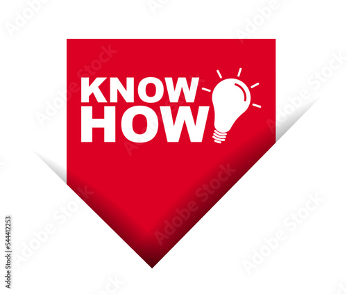red vector illustration banner know how