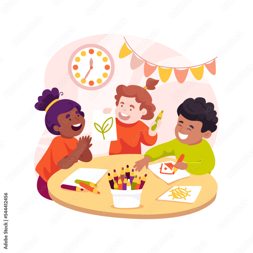 Drawing lessons isolated cartoon vector illustration. Drawing lessons isolated cartoon vector illustration.