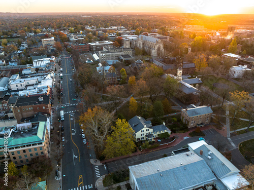 Drone Sunrise in Princeton New Jersey photo